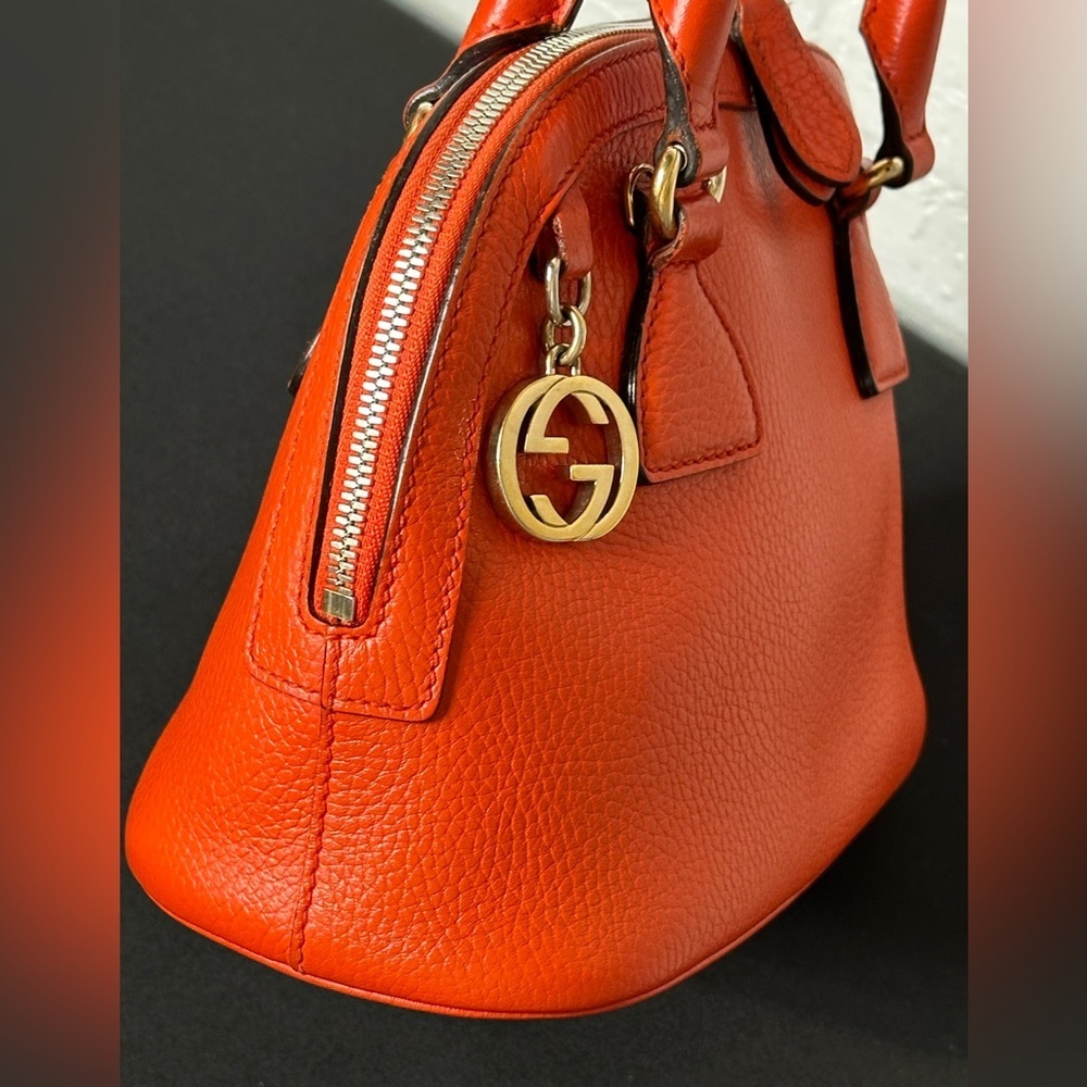 Gucci Mini Leather GG Charm‎ Dome Satchel/Crossbody - Picture 6 of 14